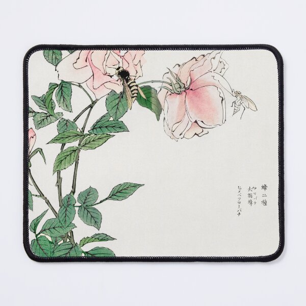 Item preview, Bee and Flower illustration from Churui Gafu (1910) by Morimoto Toko designed and sold by StoicMindset.