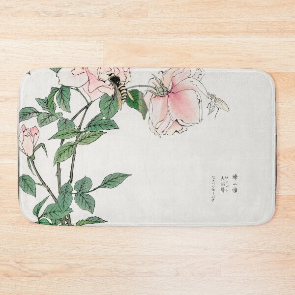 Item preview, Bee and Flower illustration from Churui Gafu (1910) by Morimoto Toko designed and sold by StoicMindset.