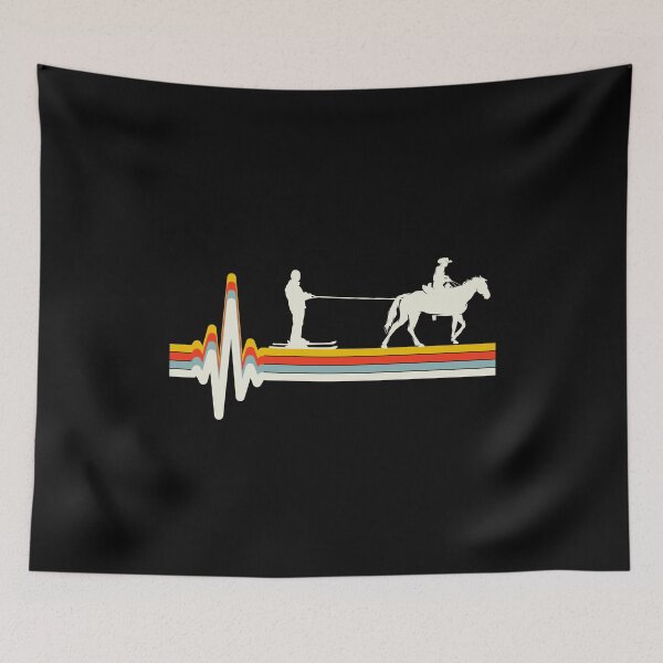 Item preview, Horse Skijoring Skiing Winter Sport Heartbeat Pulse designed and sold by CuteDesigns1.