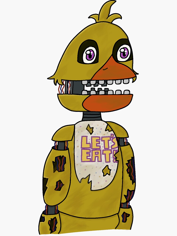 Withered chica artwork | Sticker