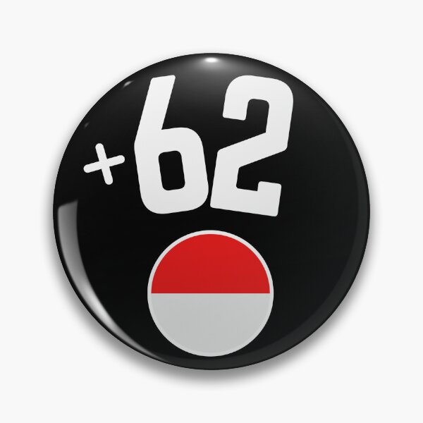 Item preview, INDONESIA country code +62 badge designed and sold by LeddsoDello.