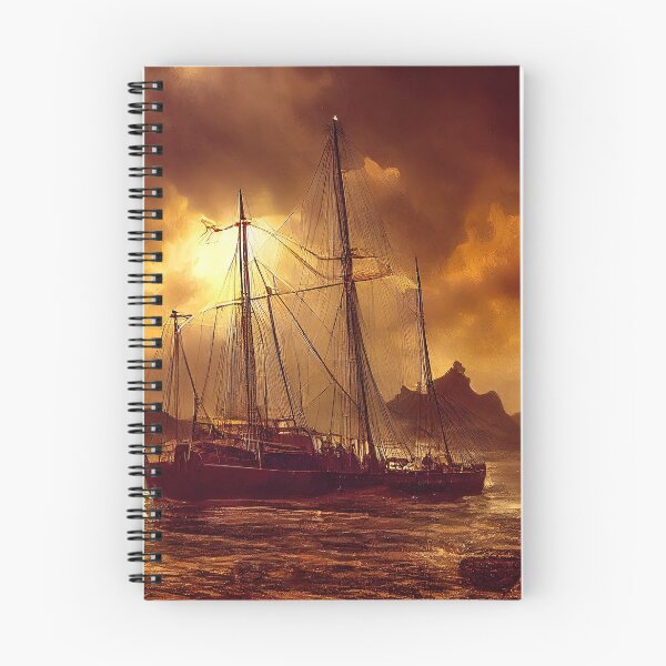 Item preview, Sailship pirates raided, battered in heavy storm. designed and sold by TheBrainArt.