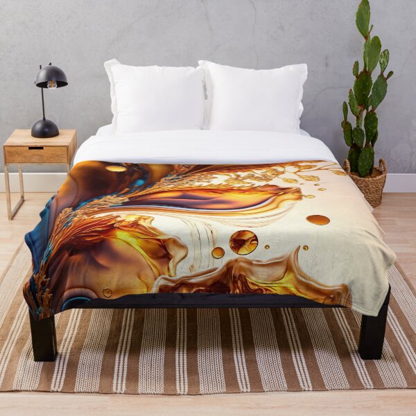 Item preview, Colorful Abstract fluid art  Luxurious Metallic Ink Art,Flowing Abstract Painting Art,Alcohol Ink designed and sold by Dear--moon.