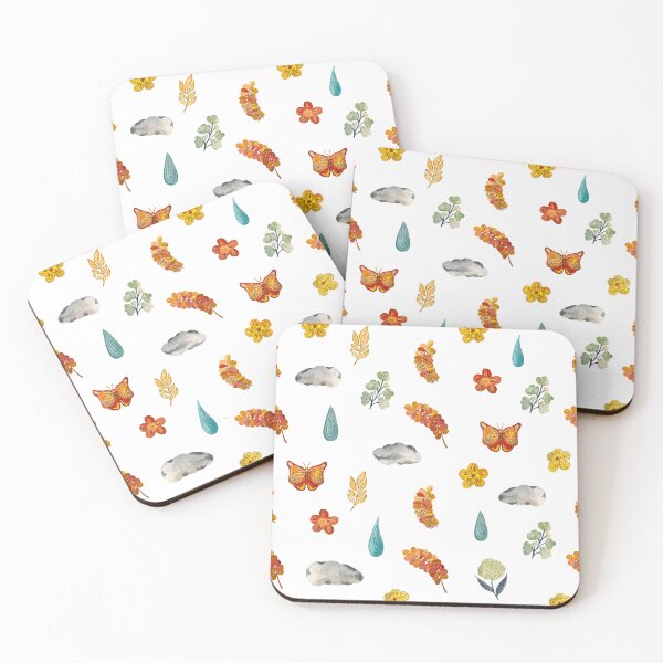 Artikelvorschau, Flower butterfly drop cloud textured cute pattern entworfen und verkauft von Yana Mustafina | Boho Soulful Designs.