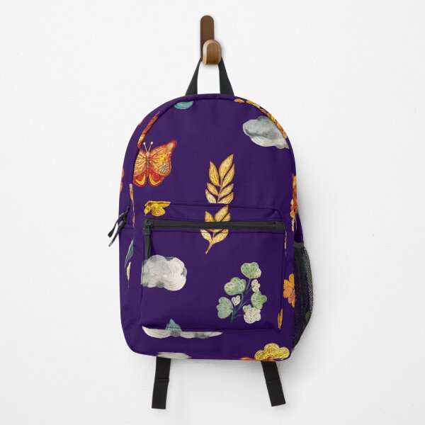 Item preview, Flower butterfly drop cloud textured cute pattern violet designed and sold by Yana Mustafina | Boho Soulful Designs.