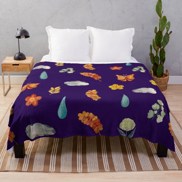 Artikelvorschau, Flower butterfly drop cloud textured cute pattern violet entworfen und verkauft von Yana Mustafina | Boho Soulful Designs.