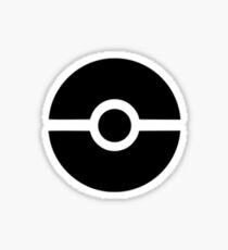 Subtle pokeball pokemon logo black - no words Sticker