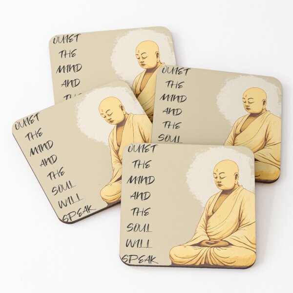 Item preview, QUIET THE MIND AND SOUL WILL SPEAK MONK designed and sold by bharuarts.