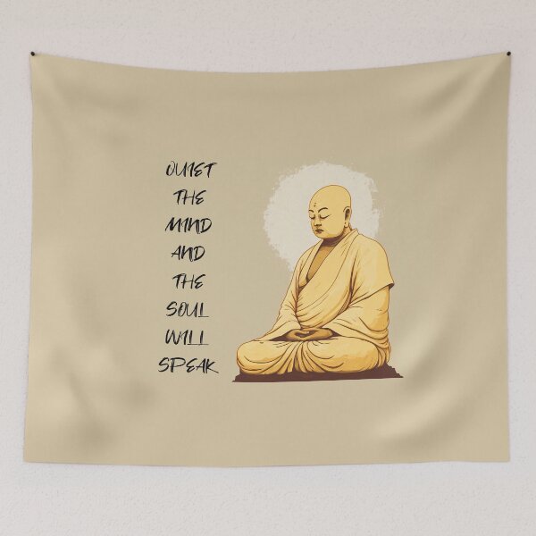 Item preview, QUIET THE MIND AND SOUL WILL SPEAK MONK designed and sold by bharuarts.