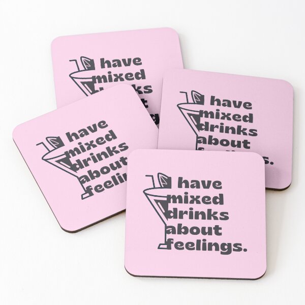 Item preview, I Have Mixed Drinks About Feelings Retro designed and sold by SunfullyYours.