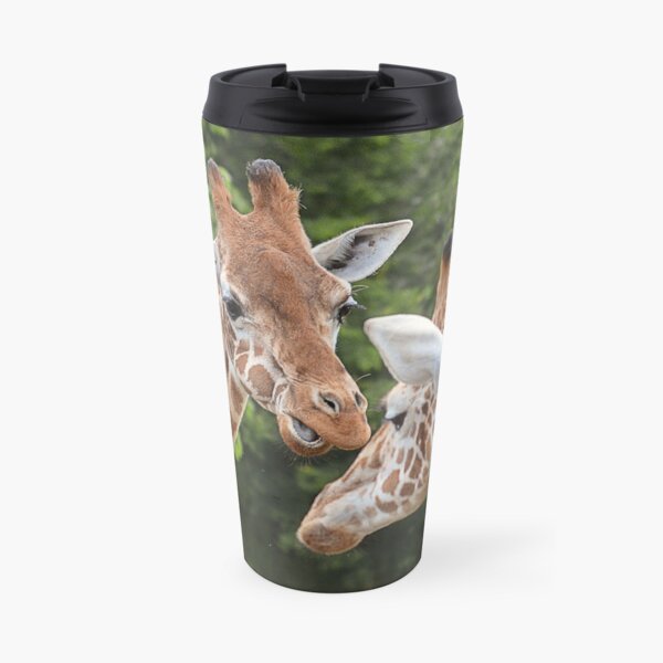 Funny Animal Thermal Beware Crazy Giraffe Lady Travel Mug Cup With Handle 