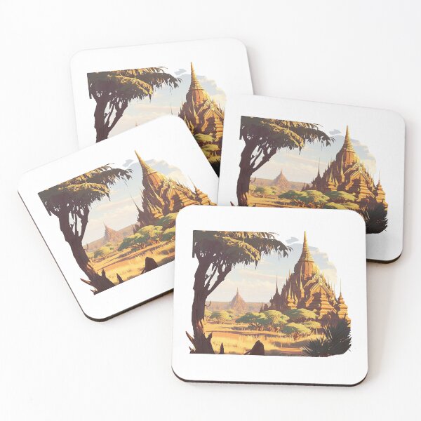 Item preview, Temple in jungle, sticker designed and sold by CosmicCritters.