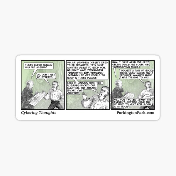 Cybering Thoughts Comic Sticker