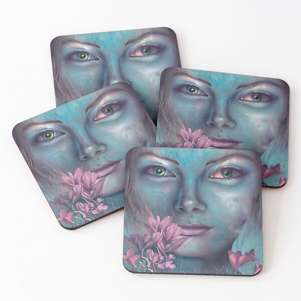 Item preview, Delicate  portrait in blue designed and sold by bogfl.