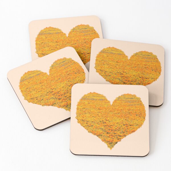 Item preview, Valentine's Day Flower Heart- Poppies and Goldfields designed and sold by MH65Designs.
