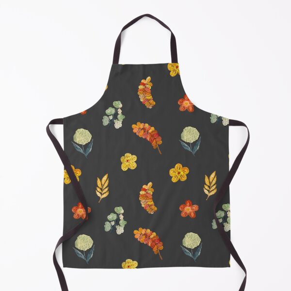 Item preview, Flower red green orange simple seamless pattern grey designed and sold by Yana Mustafina | Boho Soulful Designs.
