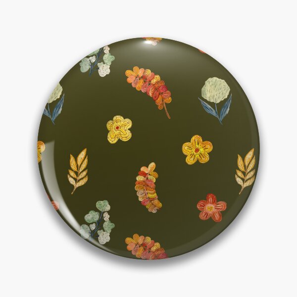Artikelvorschau, Flower red green orange simple seamless pattern green entworfen und verkauft von Yana Mustafina | Boho Soulful Designs.