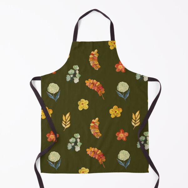 Artikelvorschau, Flower red green orange simple seamless pattern green entworfen und verkauft von Yana Mustafina | Boho Soulful Designs.