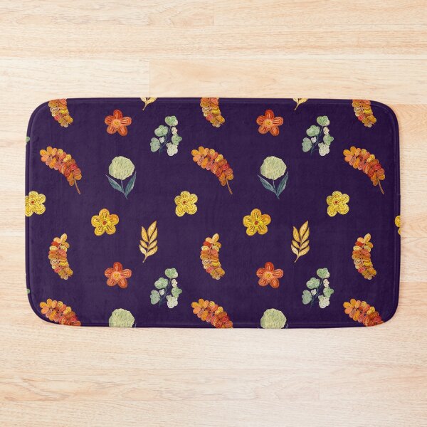Artikelvorschau, Flower red green orange simple seamless pattern violet entworfen und verkauft von Yana Mustafina | Boho Soulful Designs.