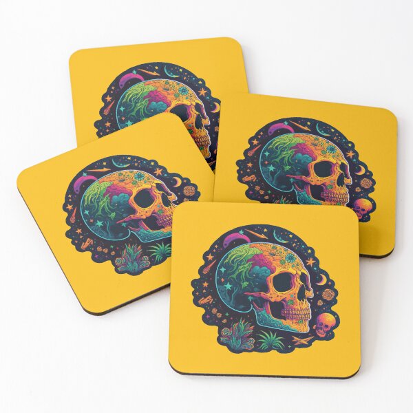 Item preview, Psychedelic Hippie Skull in Space - Trippy Art designed and sold by ArTo-Wear.