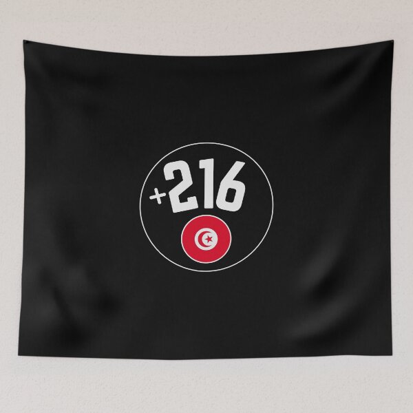 Item preview, TUNISIA country code +216 badge designed and sold by LeddsoDello.