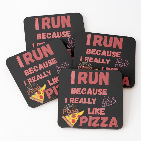 Item preview, FUNNY FITNESS, I RUN BECAUSE I REALLY LIKE PIZZA designed and sold by hijasminflower.