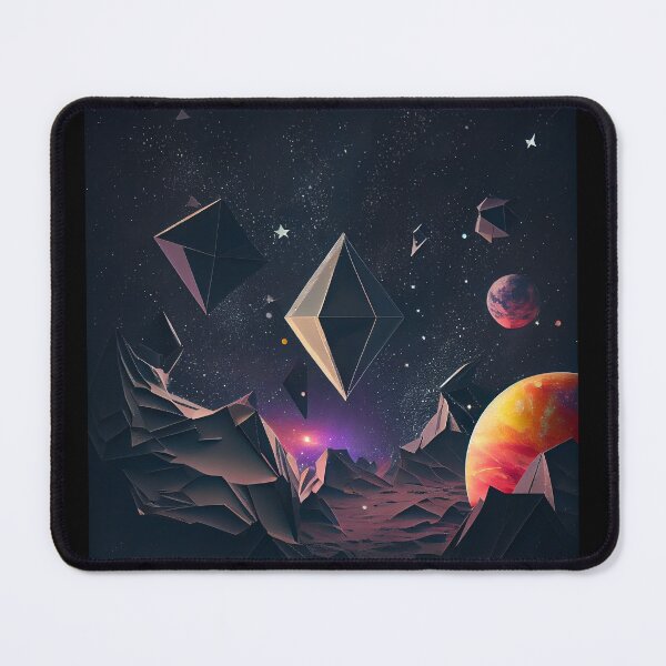 Item preview, dreamy space landscape, origami designed and sold by ArtificialGenes.