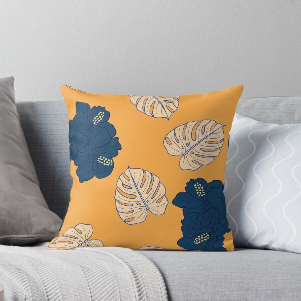 Item preview, Hibiscus flowers and leaves seamless pattern background. Tropical nature designed and sold by Black4magic.