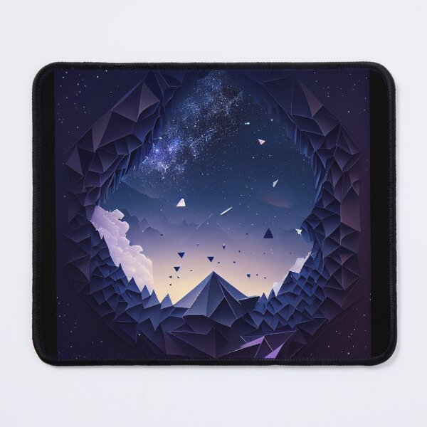 Item preview, dreamy space landscape, origami designed and sold by ArtificialGenes.