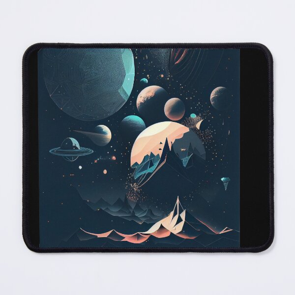 Item preview, dreamy space landscape, origami designed and sold by ArtificialGenes.