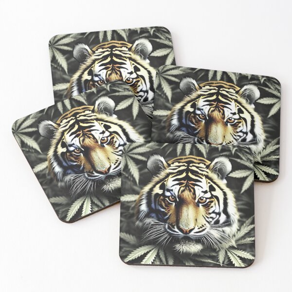 Item preview, Tiger Screen Wildlife Canine Cannabis  designed and sold by ShopSunday.
