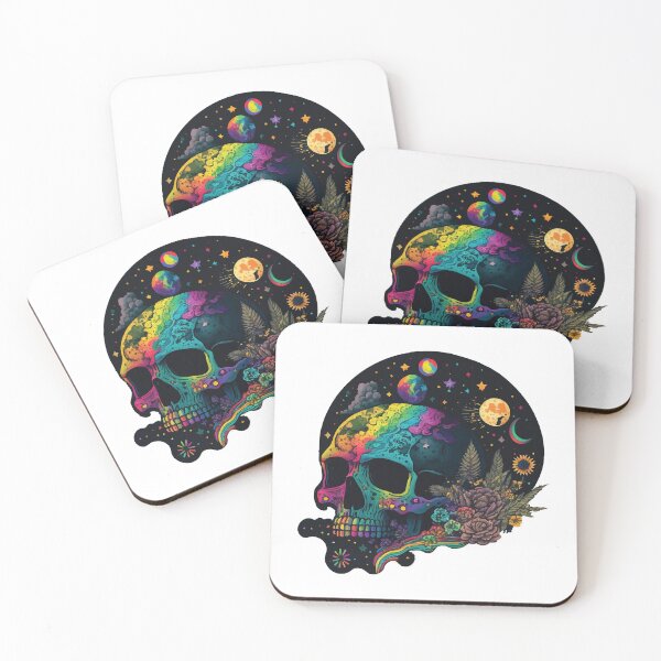 Item preview, Trippy Cosmic Skull - Psychedelic Hippie Galaxy designed and sold by ArTo-Wear.