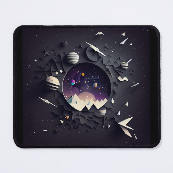 Item preview, dreamy space landscape, origami designed and sold by ArtificialGenes.