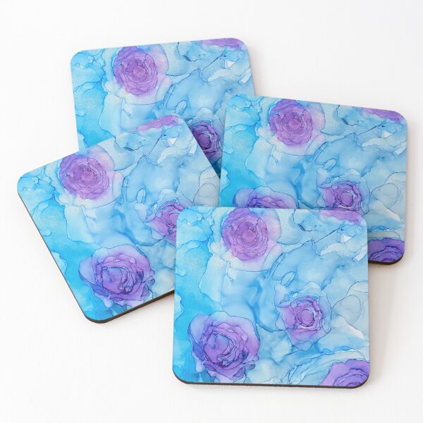 Item preview, Abstract Alcohol Ink Purple Roses  designed and sold by Kathleen Douglas.