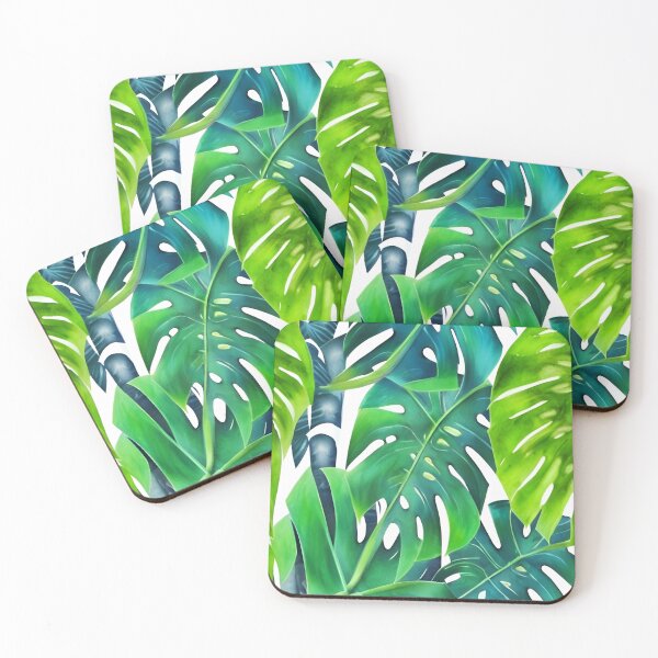 Item preview, Watercolor Art Monstera Tropical Leaves designed and sold by Ascooepics.
