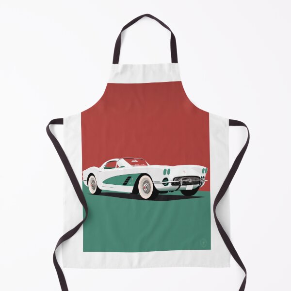 Item preview, Chevrolet Corvette Red & Green Retro Illustration designed and sold by FromAIwithLove.