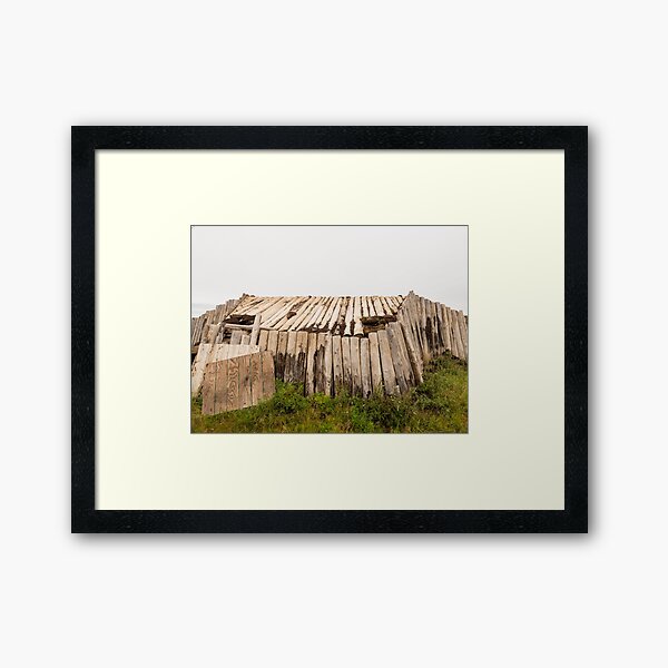 Tuktoyaktuk sod house Framed Art Print