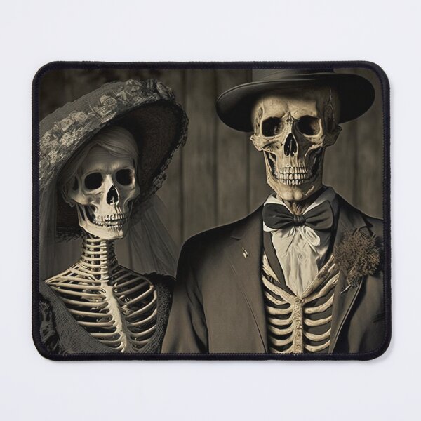 Item preview, Skeleton Couple in Love Holding Hands Valentines, Wedding, Anniversary, Birthday Funny Gift designed and sold by CoyoteStudio.