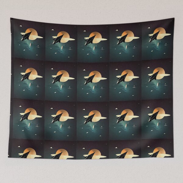 Item preview, dreamy space landscape, origami designed and sold by ArtificialGenes.