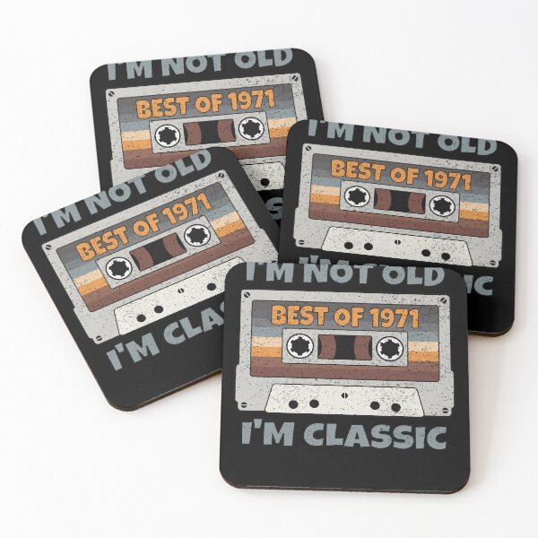 Item preview, I'M NOT OLD I'M CLASSIC BEST OF 1971 RETRO VINTAGE FUNNY DISTRESSED CASSETTE BIRTHDAY GIFT designed and sold by Kipcio.