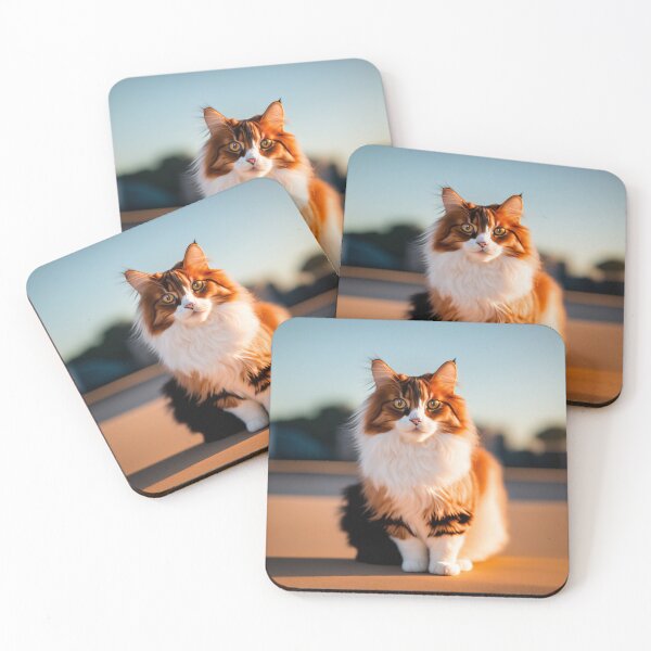 Item preview, Cat with long fur looking at the viewer on the street designed and sold by AlePosters.