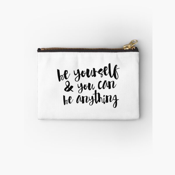 Item preview, Inspirational Black and White Calligraphy Typography Quote Text Be Yourself designed and sold by Alyssa  Clark.