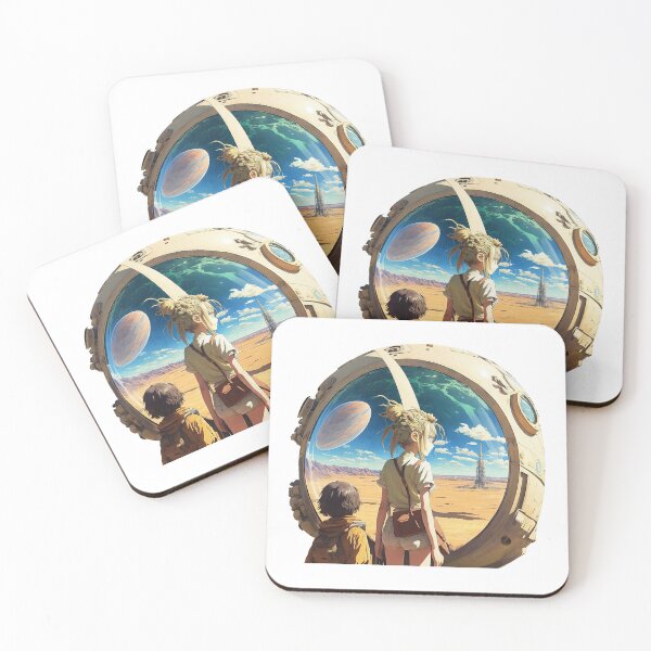 Item preview, Futuristic spaceship with anime characters, Sticker designed and sold by CosmicCritters.