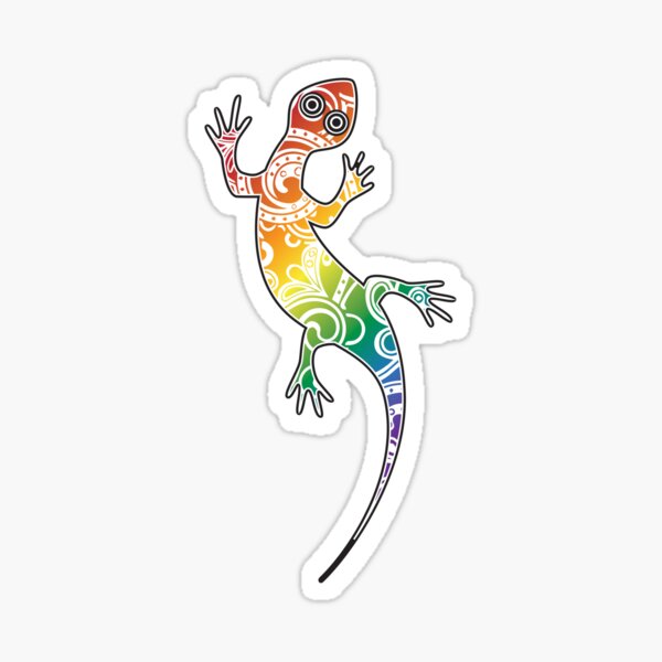 Paisley Lizard Sticker