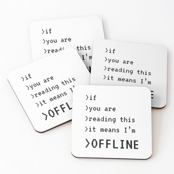 Item preview, I'M OFFLINE funny sarcastic text designed and sold by hahodesign.
