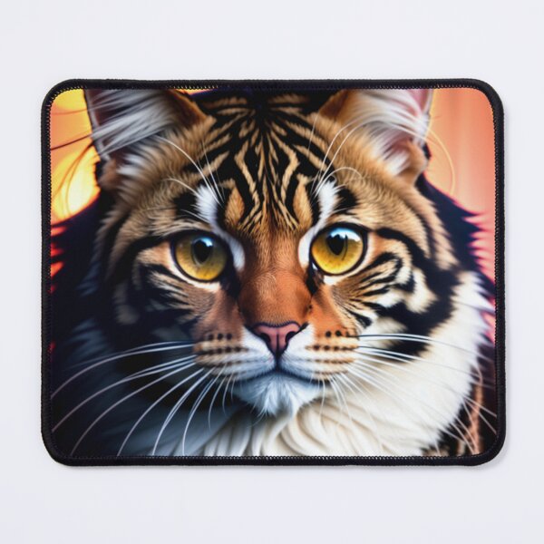 Item preview, Long haired adorable cat looking at the viewer, face close up designed and sold by AlePosters.