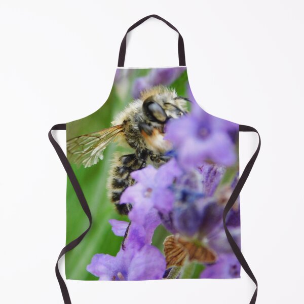 Item preview, Leaf cutter Bee collecting lavender pollen designed and sold by Paws and Ink Art.