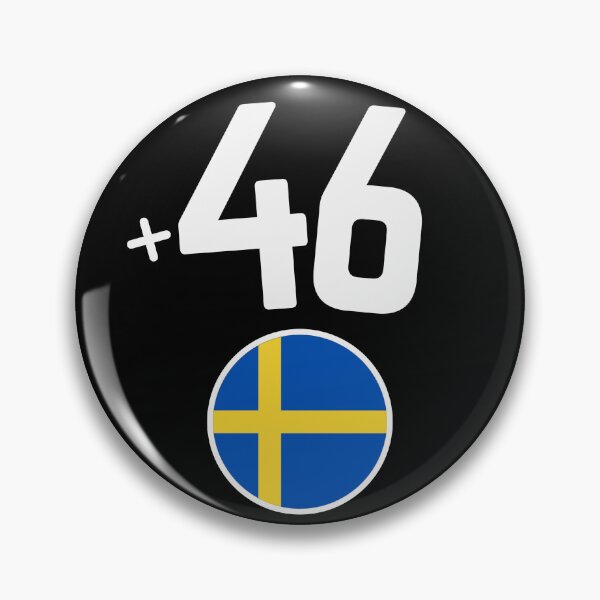 Item preview, SWEDEN country code +46 badge designed and sold by LeddsoDello.