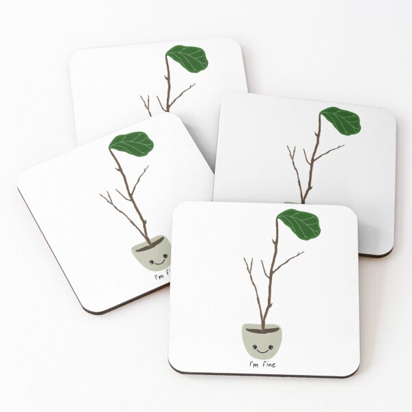 Item preview, "I'm Fine" Fiddle Leaf Fig designed and sold by Cheeky-Art.
