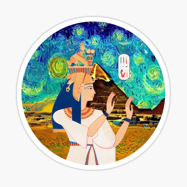 Portrait of Queen Tiye, wife of Amenhotep III Sticker